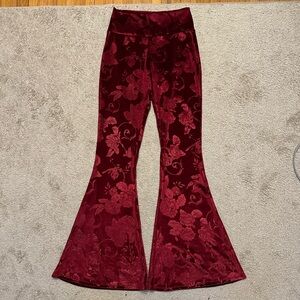 Warrior Within Designs Floral Velvet Bell Bottoms